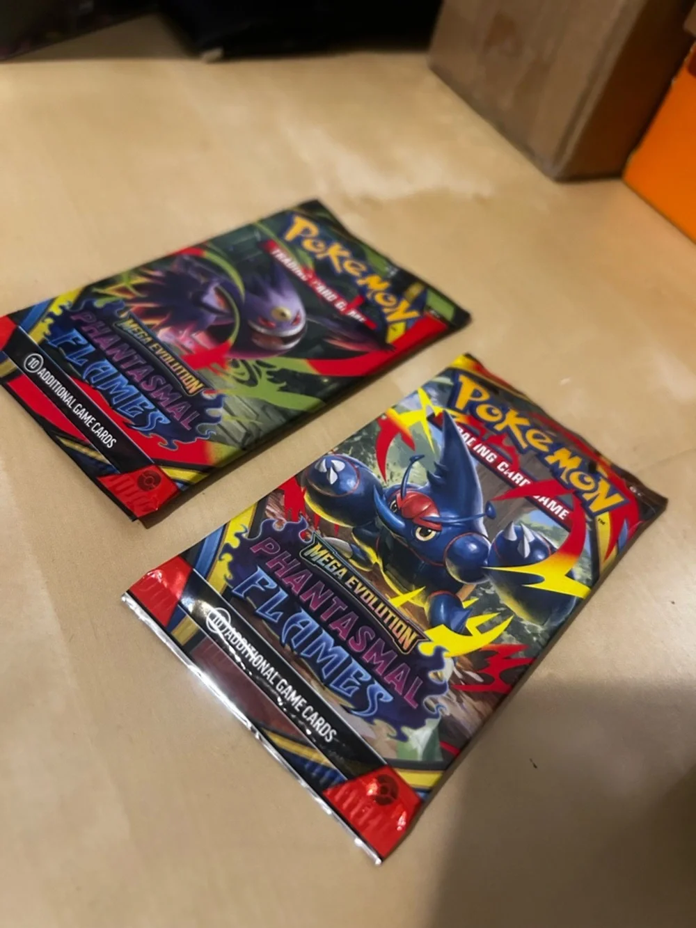 Pokemon Phantasmal Flames Booster Packs - Red, Yellow, Blue,‎ Green Accents